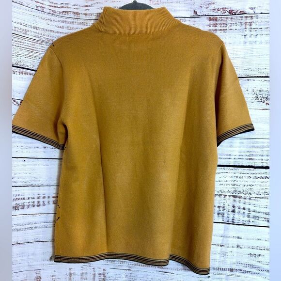 Vintage Sag Habor Sweater Womens Sz Petite Medium Knit Diamond Pattern Academia - Picture 4 of 9